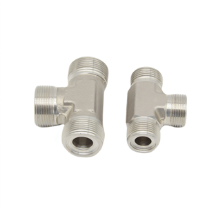 Raccord en T hydraulique en acier inoxydable 304, série AE, connecteur mâle métrique haute pression pour système hydraulique - Product Image 1
