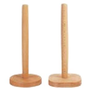 Beechwood Solid Wood Tissue Holder Round Base Multipurpose <b>Paper</b> Storage Rack <b>Kitchen</b> Bathroom Use - Product Image 2