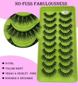 رموش بالجملة كثيفة كاملة شريطية منفوشة ومثيرة رموش صناعية مورد رموش كاملة - Product Image 2