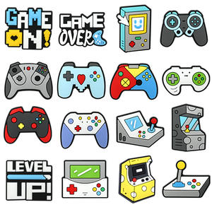 Vente en gros PVC souple cartoon manettes de jeu manettes chaussures breloques décorations sabots pour garçon - Product Image 2