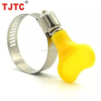 Collier de serrage américain en acier inoxydable avec poignée papillon en plastique Traitement de surface poli Fabrication exportée