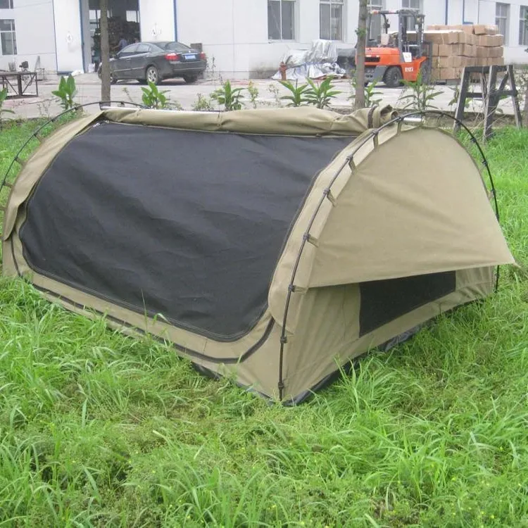 Acampar al aire libre Senderismo Impermeable Ripstop Lona Tela Portátil Swag Carpa Doble