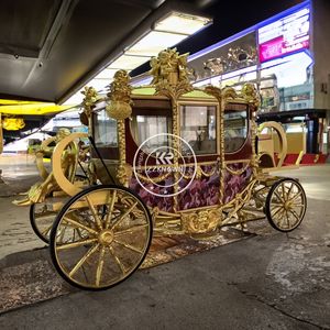 Electric Royal Horse Drawn Wedding Carriage 4-Wheel Multifunctional Made in China - Product Image 3