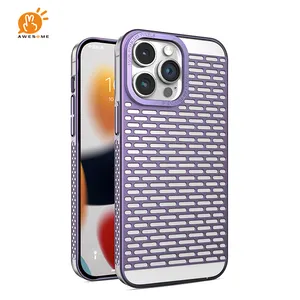 New design PC hollow out Plating craft for lens OEM Packing phone case for IPhone 15 14 13 pro max Plus phone accessories cover