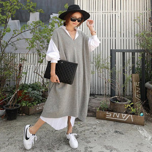 Abito Pullover Casual da Donna Stile Coreano Autunno-Primavera 2026, Moda Oversize, Maglione Vestito Femminile - Product Image 5