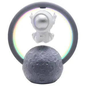 2023 New RGB Ambient Light Astronaut Release Wireless Connection Tech-Savvy Magnetic Levitation Bluetooth Speaker
