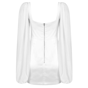 Nuovi Abiti Sexy da Celebrità, Maniche Lunghe Trasparenti, Vestiti Aderenti in Raso, <span class=keywords><strong>Mini</strong></span> Abito Slim - Product Image 5