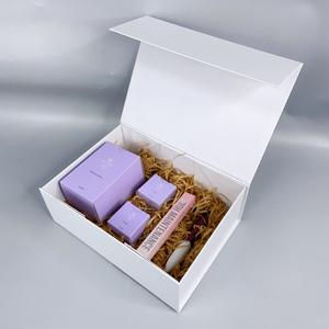 28x10x20cm Luxury Foldable White Magnetic Box Gift Cardboard Box Jewelry Business Packing Paper <b>Boxes</b> for Packaging Cosmetics - Product Image 1