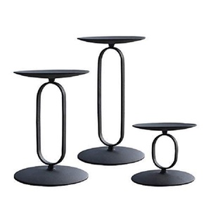 Juego de portavelas de Metal de nuevo desarrollo para centros de mesa de vela largos, juego de candelabros de 3 tarros de velas para el hogar al por mayor - Product Image 1
