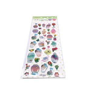 Die cut ins in resina decorativa del PVC del vinile epossidica trasparente fiore di estate 3d autoadesivo di cristallo - Product Image 4