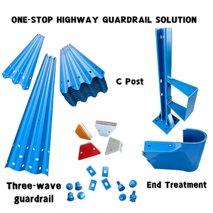 Barandilla de Seguridad Tipo W de <span class=keywords><strong>4</strong></span>.0 mm, 550 g, Acero Galvanizado, Barrera de Seguridad para Carreteras - Product Image 1