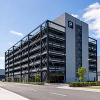 Modern Prefabrik Çelik Yapı Otopark Binası Çok Katlı Metal Araç Garaj Tesisi Fabrikadan Doğrudan Satış