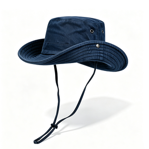 Chapeau Boonie d'extérieur à large bord, protection solaire, unisexe, logo personnalisé, en toile respirante, pour voyage, pêche, randonnée, safari - Product Image 3