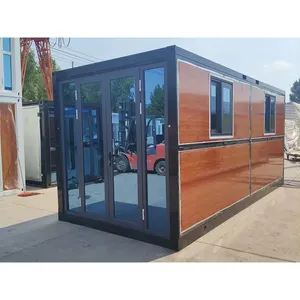 Casas móviles prefabricadas de 20 pies, casa contenedor expandible de Australia, proyecto de Casa de camping para turismo de playa