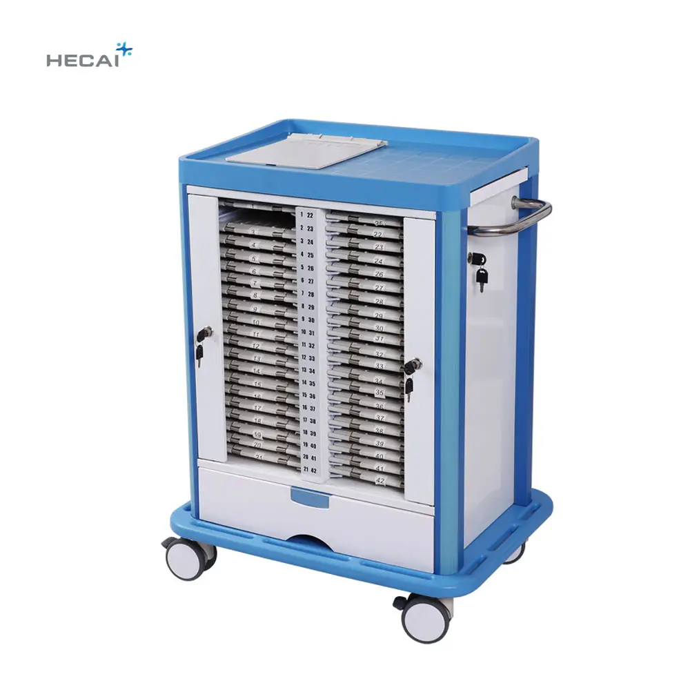 plastic patient trolley for medical record carts