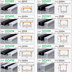 Profilé LED en aluminium pur de Shenzhen pour bande LED, canal encastré en aluminium pour cloison sèche, diffuseur, profils en aluminium - Product Image 4