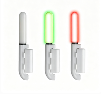Alarme de morsure à clipser sur la pointe de la canne à pêche, LED sensible aux vibrations, indicateur de pêche nocturne, clignotement rouge et vert, étanche