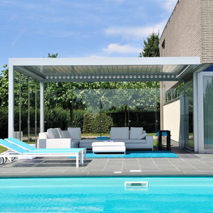 Balcón de al aire libre <span class=keywords><strong>sombrilla</strong></span> de jardín de aluminio pérgola con pantallas - Product Image 3