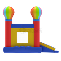 Château gonflable 6x6m sur le thème des bonbons, toboggan gonflable rose et bleu, structure de jeu en PVC, capacité 5 personnes