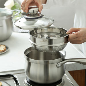 Marmite à soupe 304 acier inoxydable vapeur <span class=keywords><strong>ménage</strong></span> bouillie épaissie cuisinière à induction universelle cuisson nouilles soupe marmite - Product Image 2