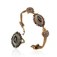 Ensemble de bijoux bohèmes rétro neufs - Bague et bracelet