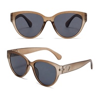 Lunettes de soleil de mode en gros pour hommes et femmes, lunettes de soleil œil de chat à grande monture, lunettes de soleil cœur d'amour