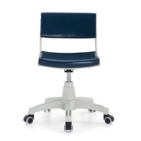Chaise de bureau ergonomique en cuir avec support lombaire et design pivotant pour salons de beauté, hôpitaux, usage commercial