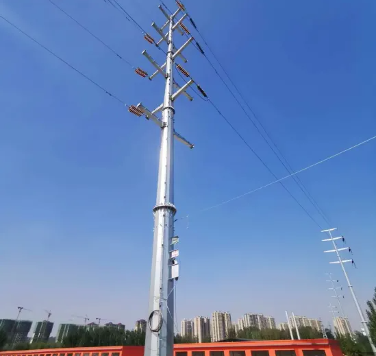 Высококачественная оцинкованная стальная конструкция 110 кВ, линия электропередачи, стальная башня
