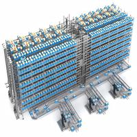 Système de rayonnage à navettes, rayonnage à palettes épaissi haute résistance, rayonnage automatisé à haute hauteur, rayonnages et étagères pour l'empilage de camionnettes