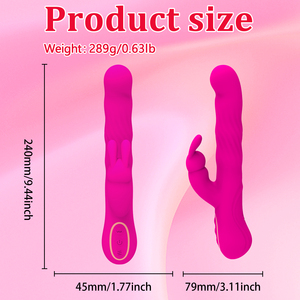Vibrador de conejo recargable de alto rendimiento con función de empuje Estimulador de clítoris de punto G para adultos - Product Image 4