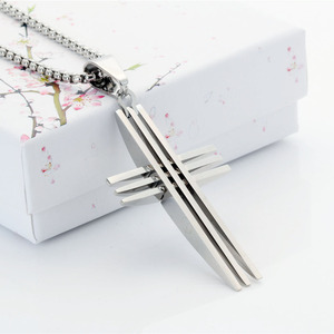 Yunnique – collier avec pendentif croix, en alliage de zinc doré, à la mode, bijoux unisexes, cadeau - Product Image 4