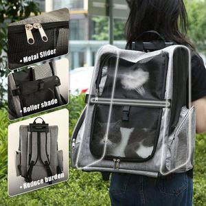 Bolsa de Transporte para Mascotas Plegable y Transpirable de Metal, Plástico y Poliéster, con Base Rígida y Función de Manos Libres - Product Image 3