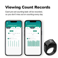 Equantu QB702 compteur de chapelet électronique personnalisable prière musulmane Tasbih avec usine Azan réveil IOS Application-cadeau