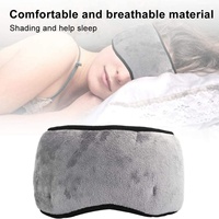 Antifaz para Dormir de Terciopelo de Algodón con Bluetooth, Audífonos 3D Inalámbricos con Cancelación de Ruido, Audífonos Suaves y Elásticos con Música