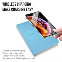 Cadeau Carnet Intelligent 4.3 Pouces Verrouillage Empreinte Digitale Agenda Vidéo pour Entreprises, Recharge Sans Fil 10000 mAh et Clé USB