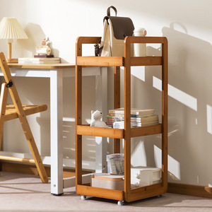Multi Tier Storage Cart With <b>Wheels</b> For Office Desk Organizer Bookshelf And <b>Backpack</b> Holder Rectangle Standing Type Easy - Product Image 1