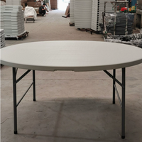 Table pliante portable en plastique HDPE à cadre en acier, gain de place, pour extérieur, jardin, patio, pique-nique, camping, cour, événements