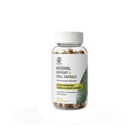 Capsules de soutien des glandes surrénales et d'aide au sommeil apaisant à l'Ashwagandha pour la relaxation et un sommeil réparateur – Capsules d'Ashwagandha KSM-66
