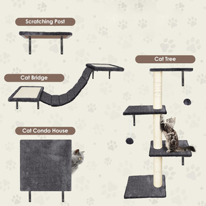 PETDOM 4PCS Étagères murales et perchoirs d'escalade pour - Product Image 3