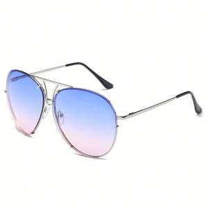 Gafas de Sol Redondas con Marco de Aleación y Lentes Multicolores Degradados, Personalizables con Logotipo, para Hombre y Mujer, Protección UV400, Tamaño Grande, Último Modelo en Venta - Product Image 6