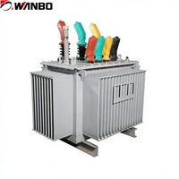 Transformateur de puissance triphasé immergé dans l'huile Wanbo-164 100kVA-3150kVA avec bornes isolées en aluminium et plastique S13-M pour distribution