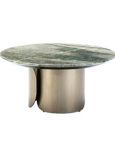 2-Piece Nesting Coffee <b>Table</b> Set with Stainless Steel Frame, Large and <b>Small</b> Combination Side <b>Table</b> - Product Image 5
