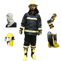 Bottes de pompier antidérapantes à tige haute conformes aux normes EN avec doubles boucles de traction