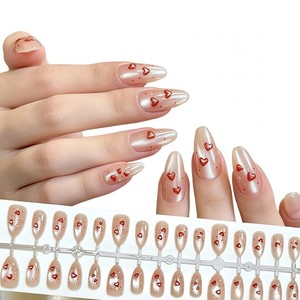 600 faux ongles en gel souple brillant, forme amande, couvrance totale, 12 tailles, couleur nude, extra longs - Product Image 6