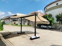 Auvent Rétractable Extérieur OEM Grande Taille pour Restaurant, Tonnelle de Terrasse Motorisée à Cassette Intégrale, Auvent Papillon Double Ouverture