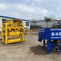 Machine à blocs de béton manuelle QT4-40, machine à briques creuses pour petite usine, facile à utiliser, faible investissement, forte demande au Ghana