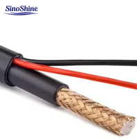 Cable Coaxial RG59/RG6 2C, Cable de Alimentación con Conductor CCS BC para Cámaras de Seguridad CCTV