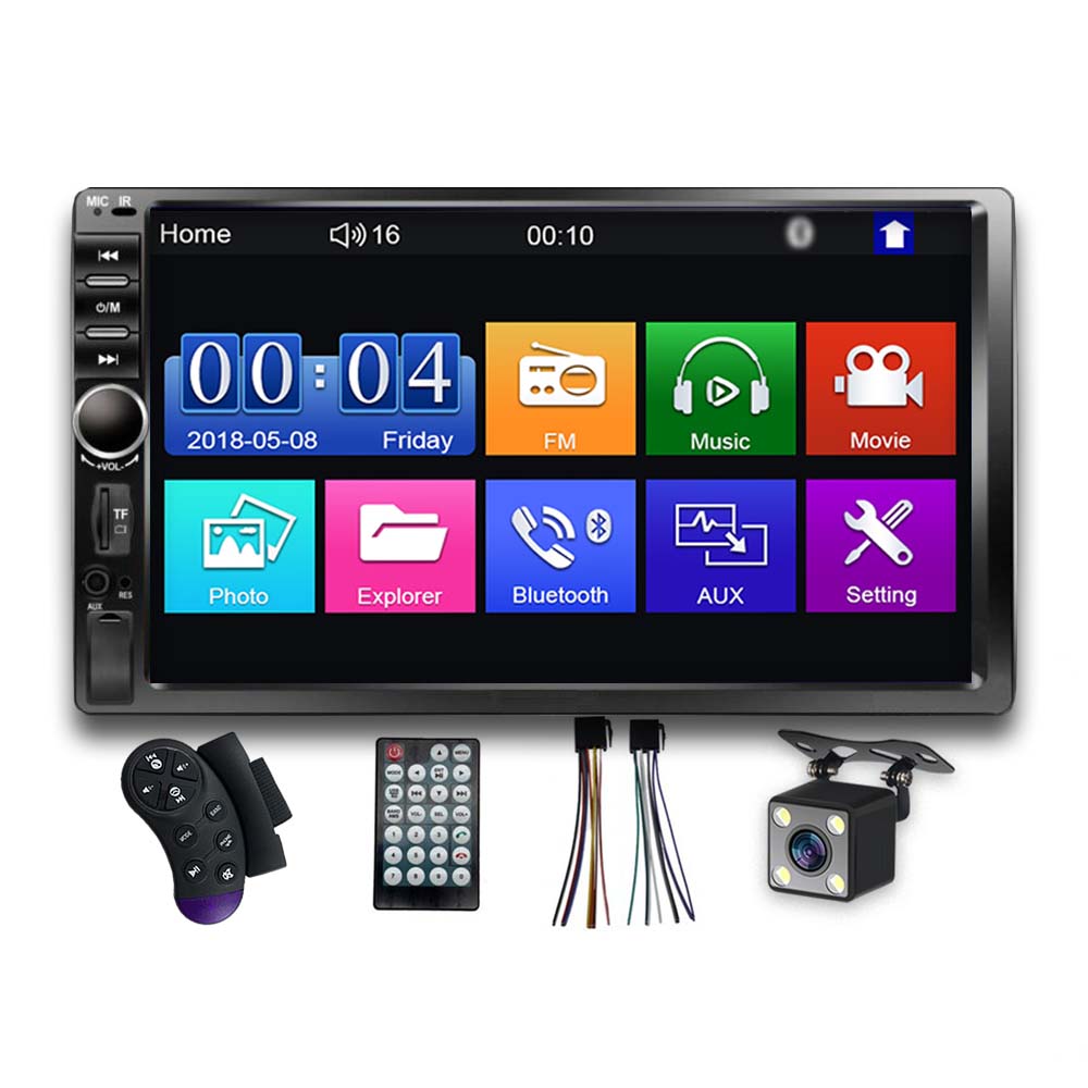 Vente en gros universel 7018b autoradio mp5 lecteur dvd de voiture BT mp5 lecteur de voiture