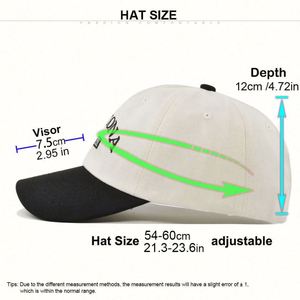 Gorras de Béisbol Deportivas Personalizadas, Suaves y Sin Estructura, Gorra de Béisbol de 6 Paneles de Dos Colores, Estilo Dad Hat - Product Image 5