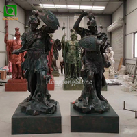 Statue de soldat grec Antique en fibre de verre, décoration d'hôtel en fibre de verre, Antique